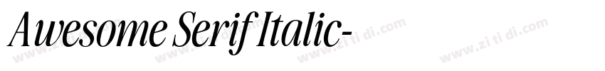 Awesome Serif Italic字体转换